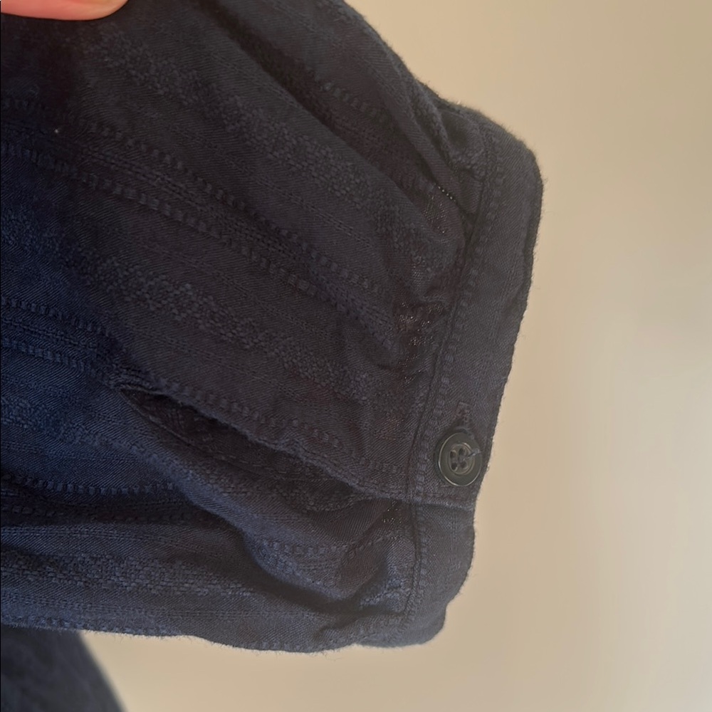 Blue Relaxed Ruched Tunic Blouse - Picture 7 of 12